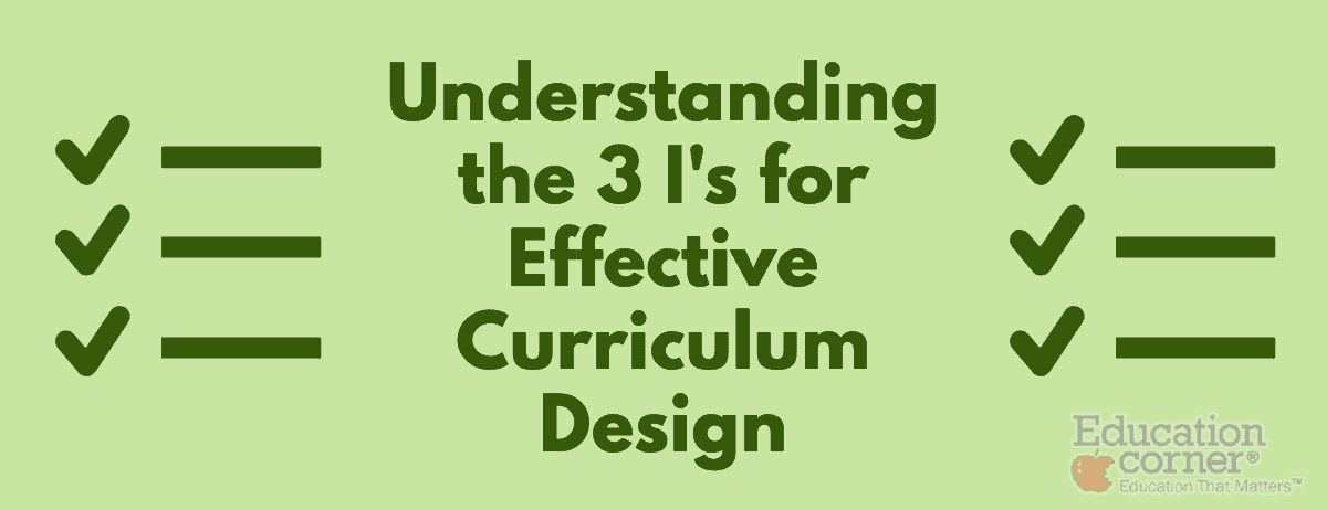 3 Is for Effective Curriculum Design