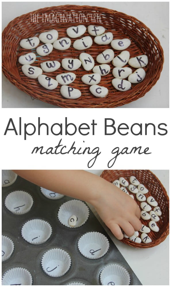 Matching Alphabet Beans Literacy Game