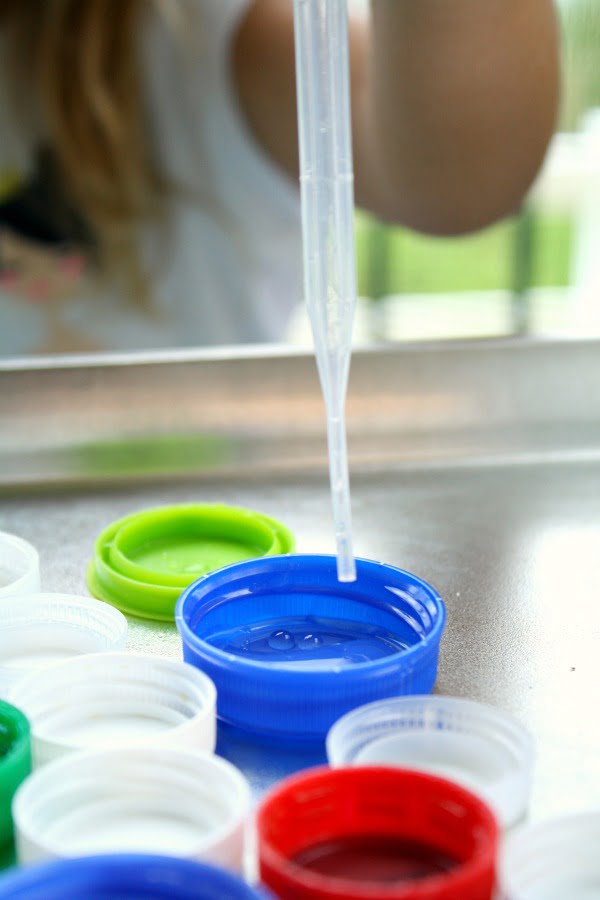 Bottle Cap Fine Motor Play