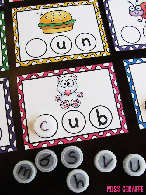 Bottle Cap CVC Word Building