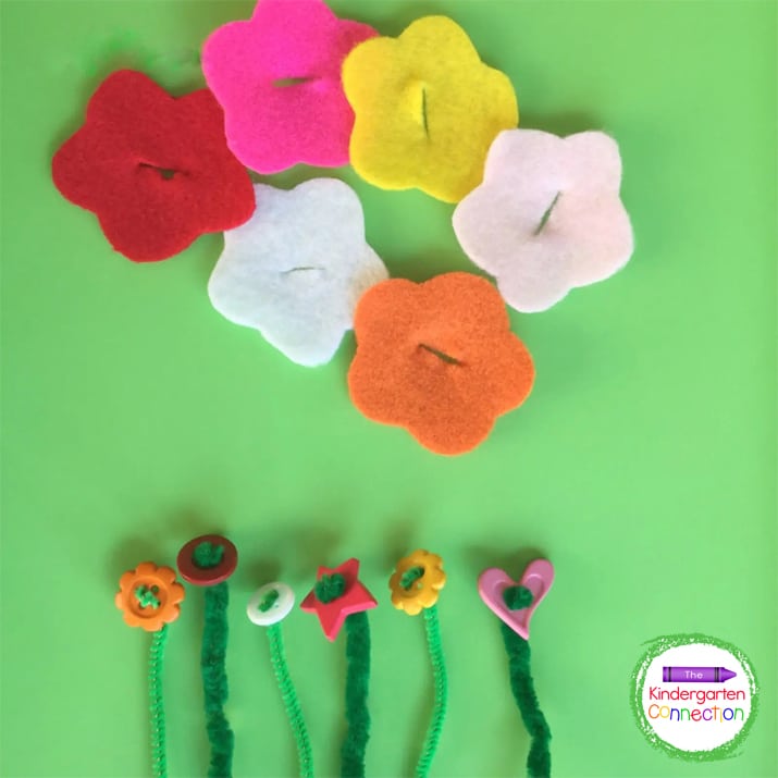 Fine Motor Color Matching Flowers