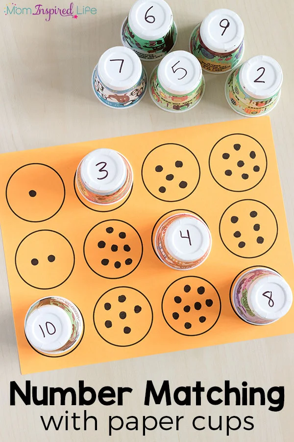 Counting and Number Matching with Paper Cups