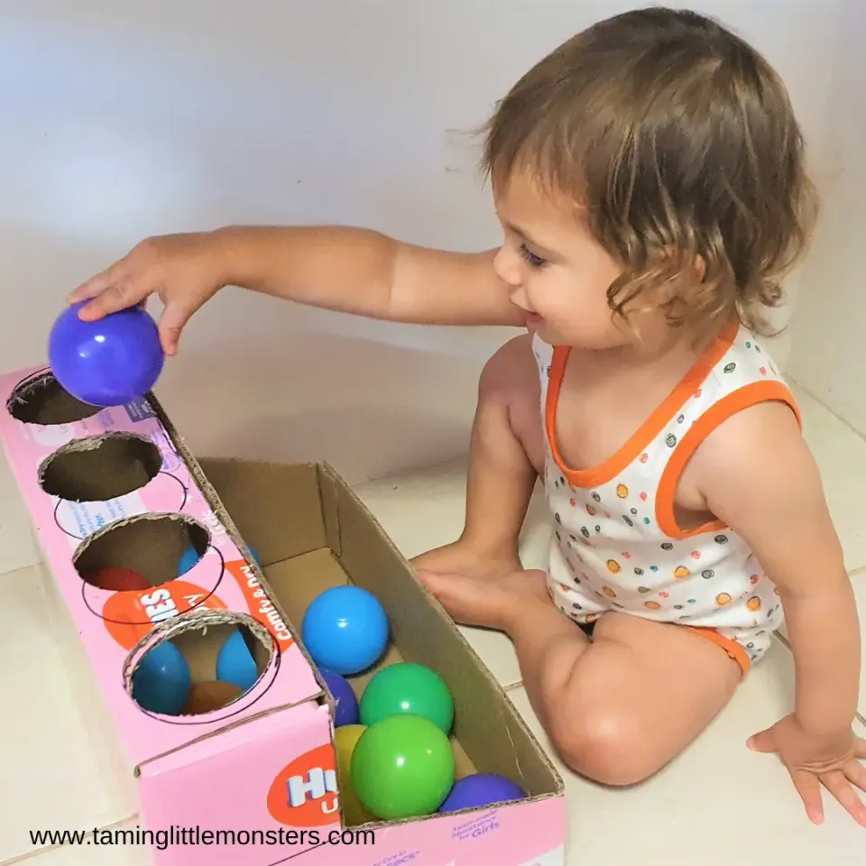DIY Ball Drop Box for Babies
