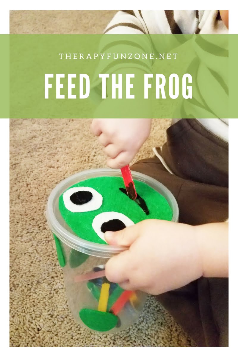 Feed the Frog Fine Motor Activity