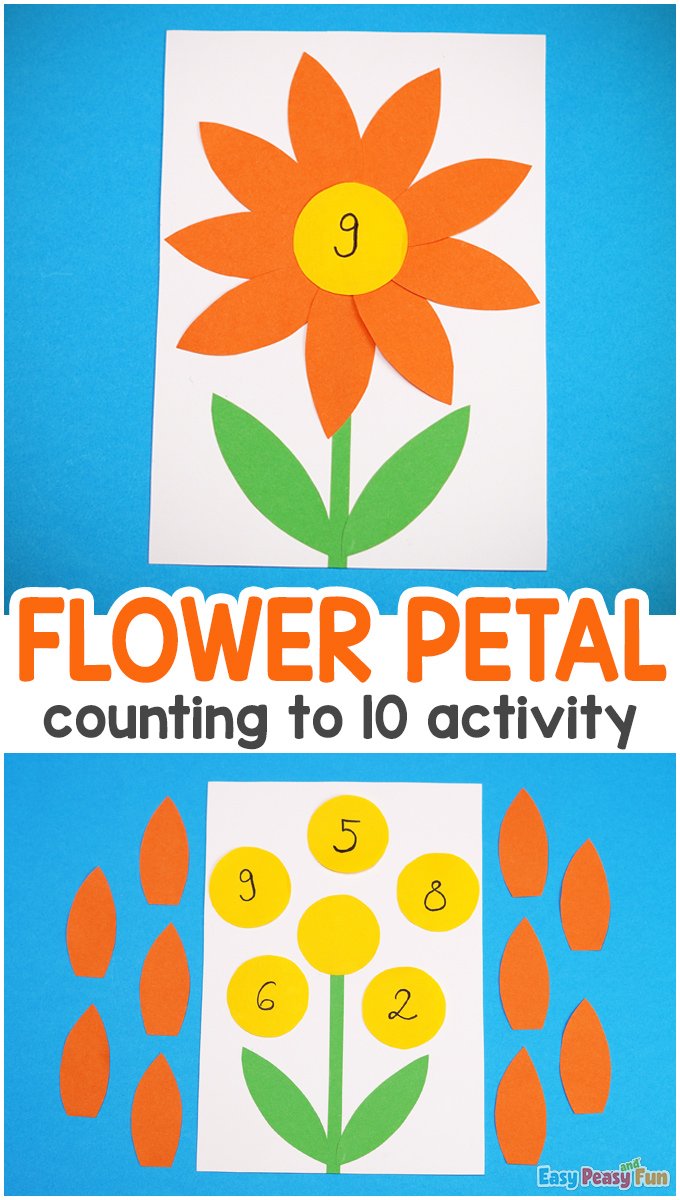 Flower Petal Counting to 10 Activity