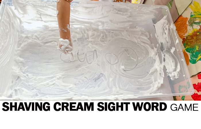 Shaving Cream Sight Word Game