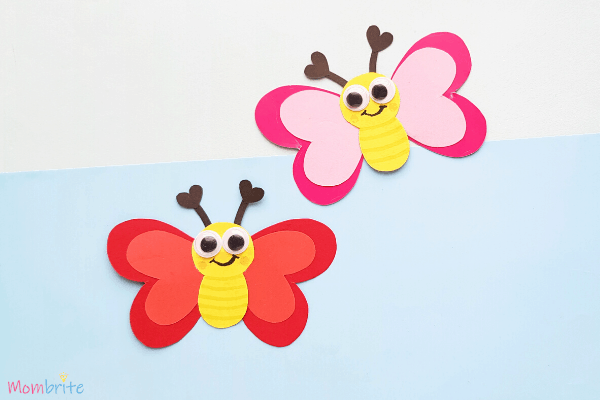 Paper Heart Butterfly Craft