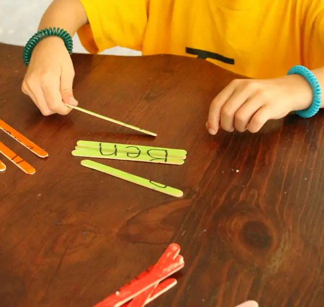 Popsicle Stick Name Puzzles