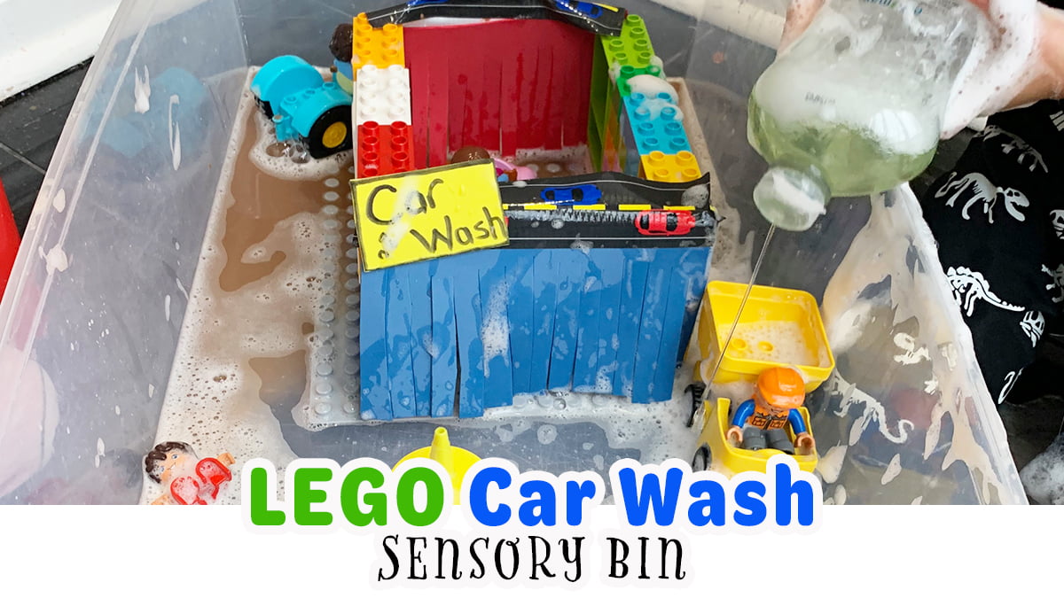  LEGO Car Wash Sensory Bin
