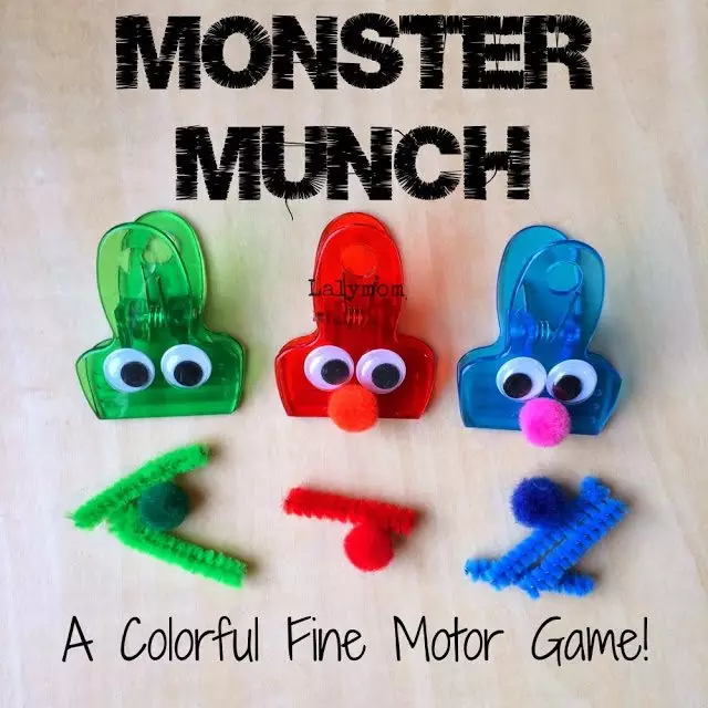  Monster Munch Fine Motor Game for Kids