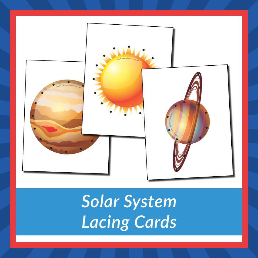 Solar System Lacing Cards