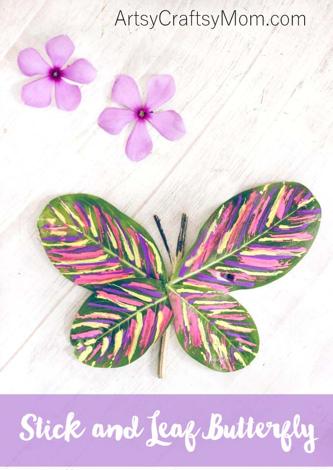 Stick and Leaf Butterfly Nature Craft