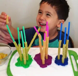 Straws, Pasta and Playdough