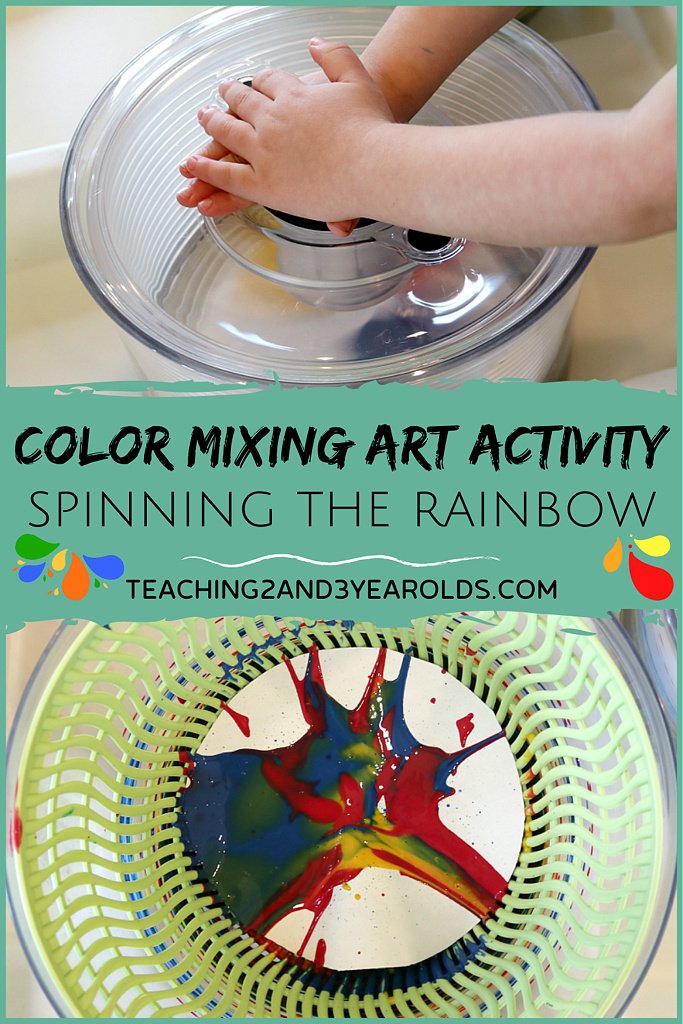 Toddler Color Mixing Spin Art