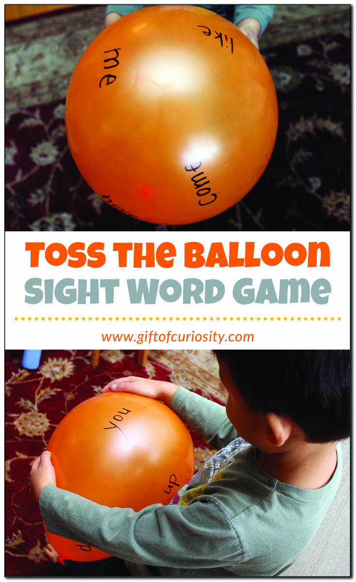 Toss the Balloon Sight Word Game