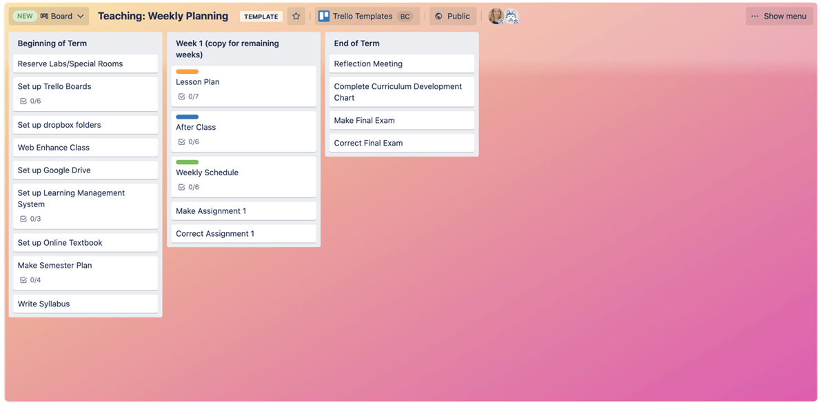 Trello board