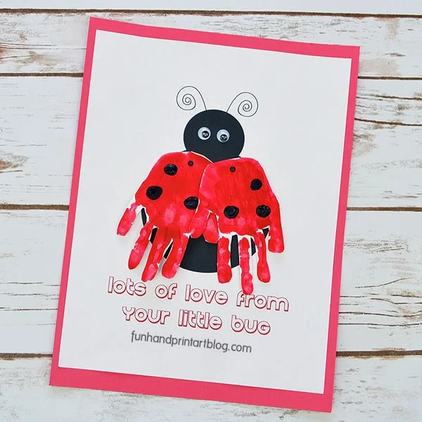 Lady Bug Hand Art