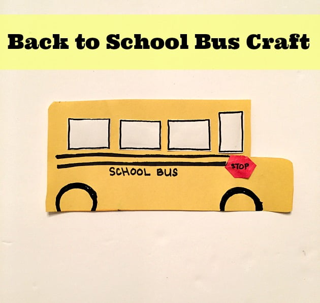 Back To School Bus Craft for Kids