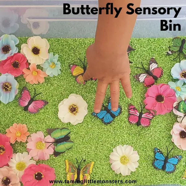 Butterfly Sensory Bin for Spring