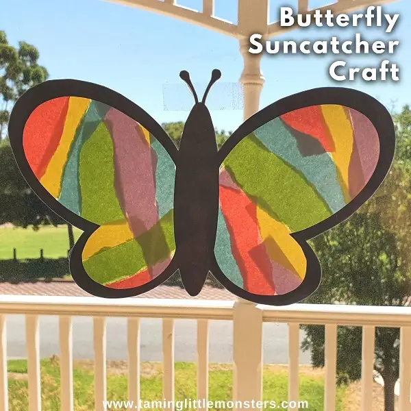 Easy Butterfly Suncatcher Craft