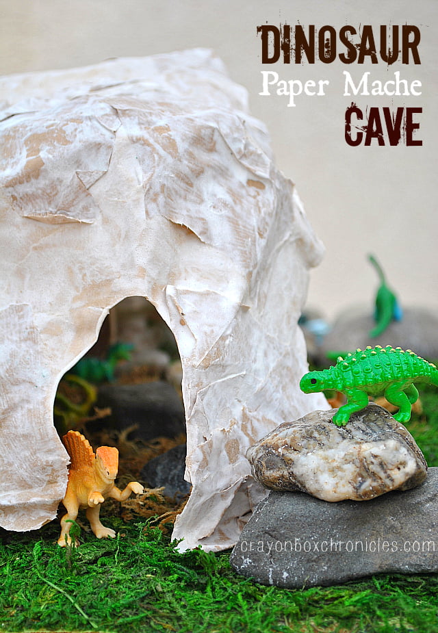 Dinosaur Paper Mache Cave