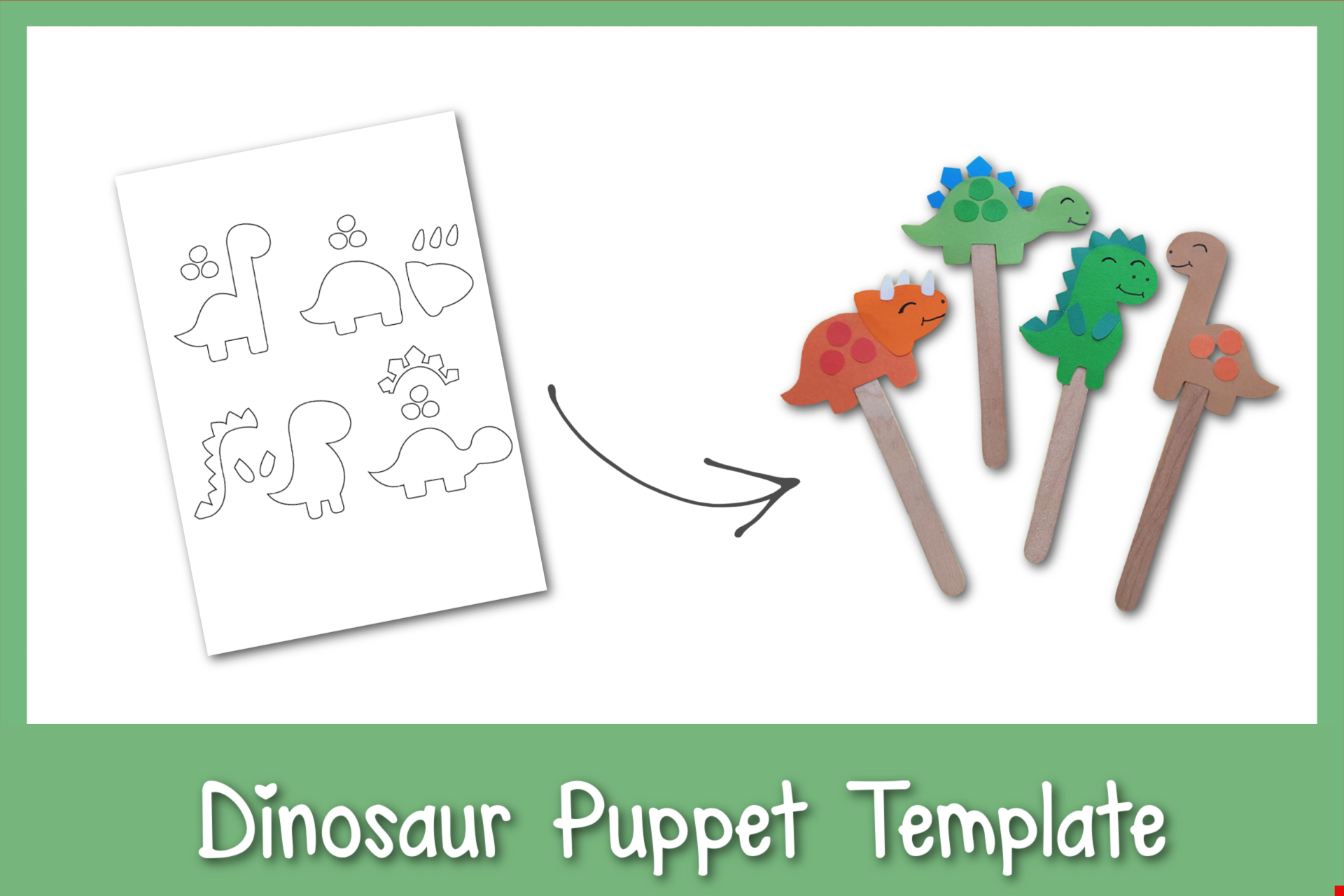 Paper Dinosaur Puppet Craft