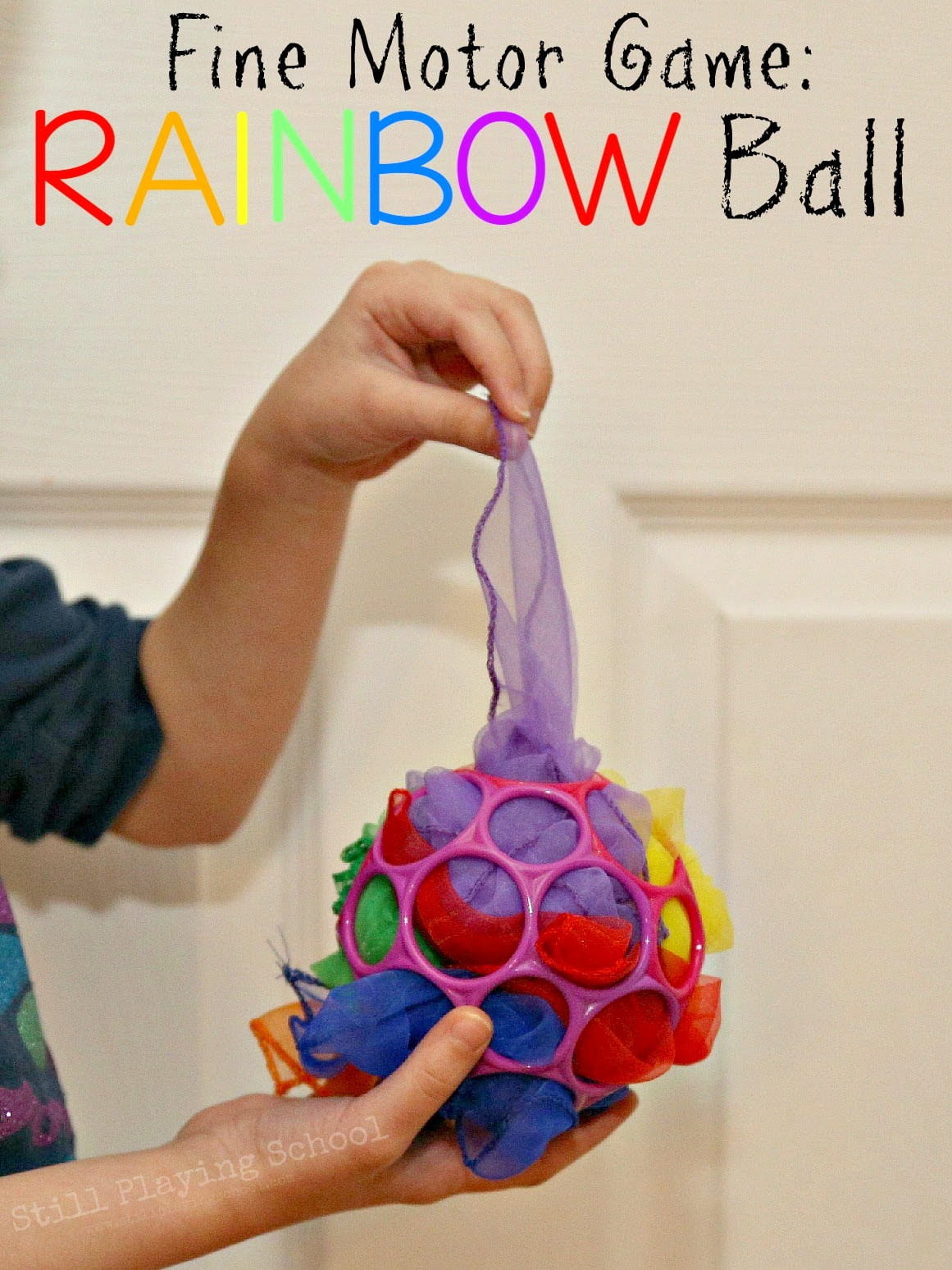 Fine Motor Rainbow Ball Game