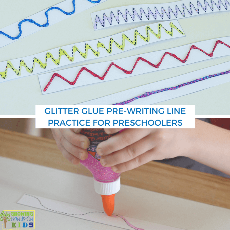 Glitter Glue Pre-Writing Line Practice