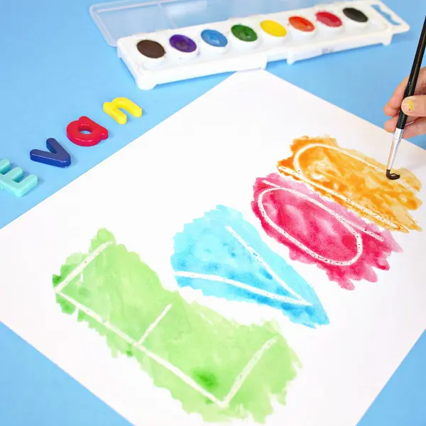 Hidden Name Art Preschool Name Activity