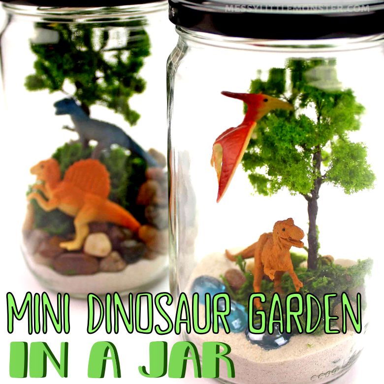 Mini Dinosaur Garden in a Jar