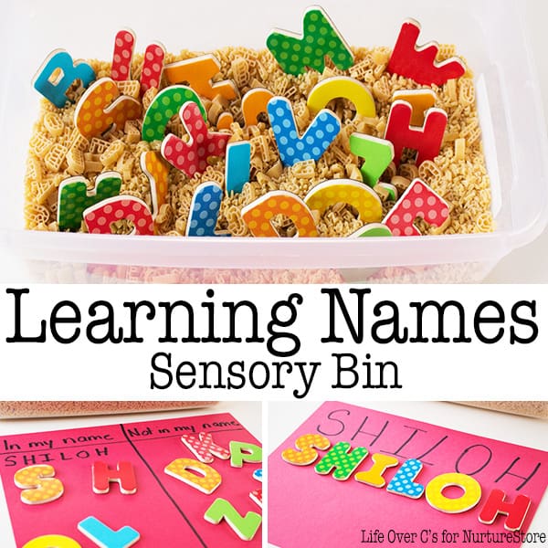 Learn Your Name Sensory Bin
