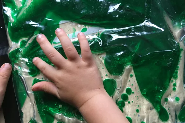 Oil and Water Sensory Bag