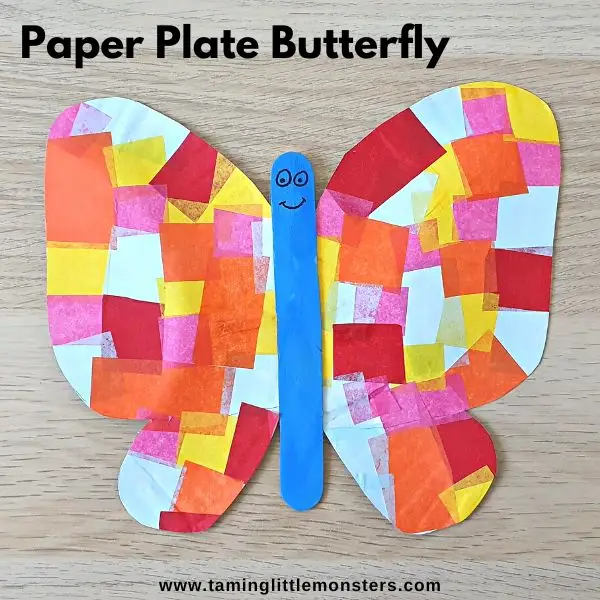 Easy Paper Plate Butterfly Craft for Kids
