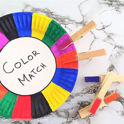 Paper Plate Color Match Activity