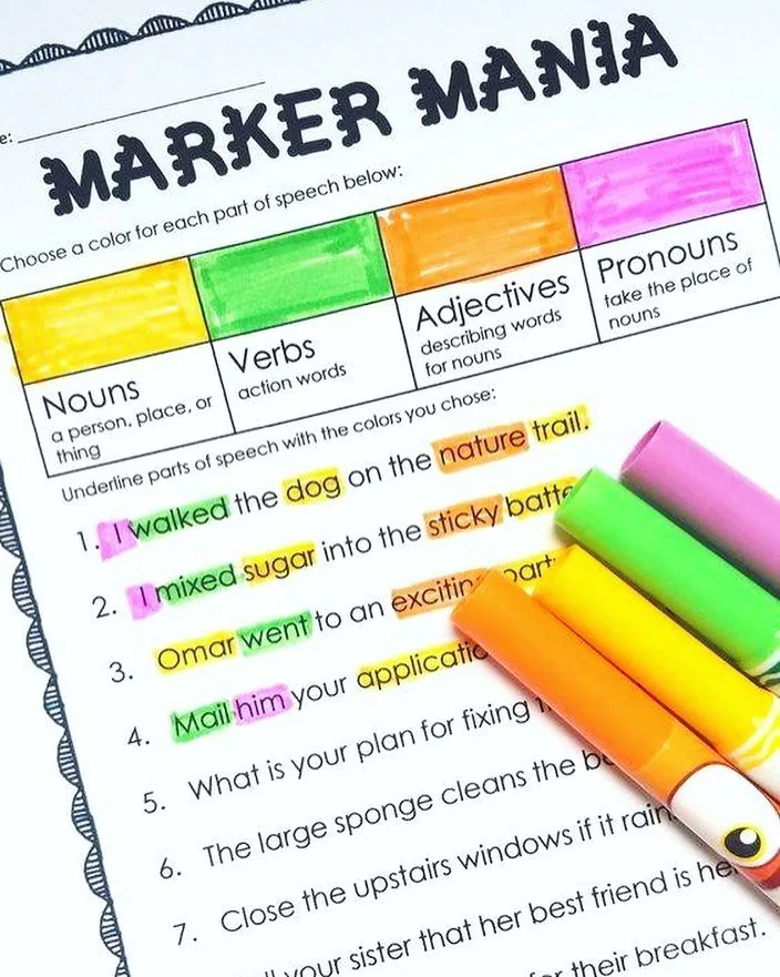 Highlighting the Parts of Speech