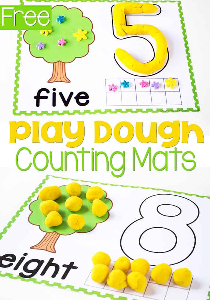 Play Dough Mat Counting