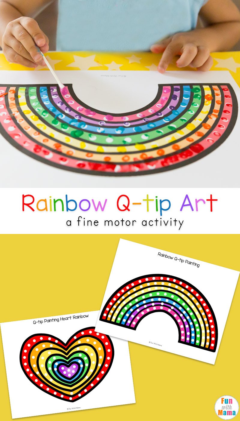Rainbow Q Tip Art
