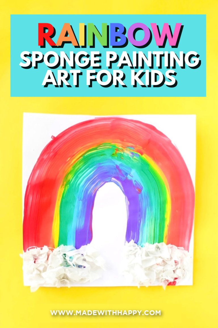 Rainbow Sponge Painting Art Activity