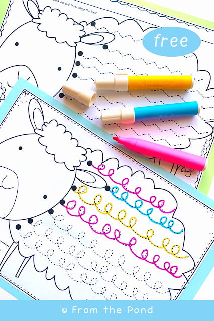 Spring Lamb Handwriting Activity