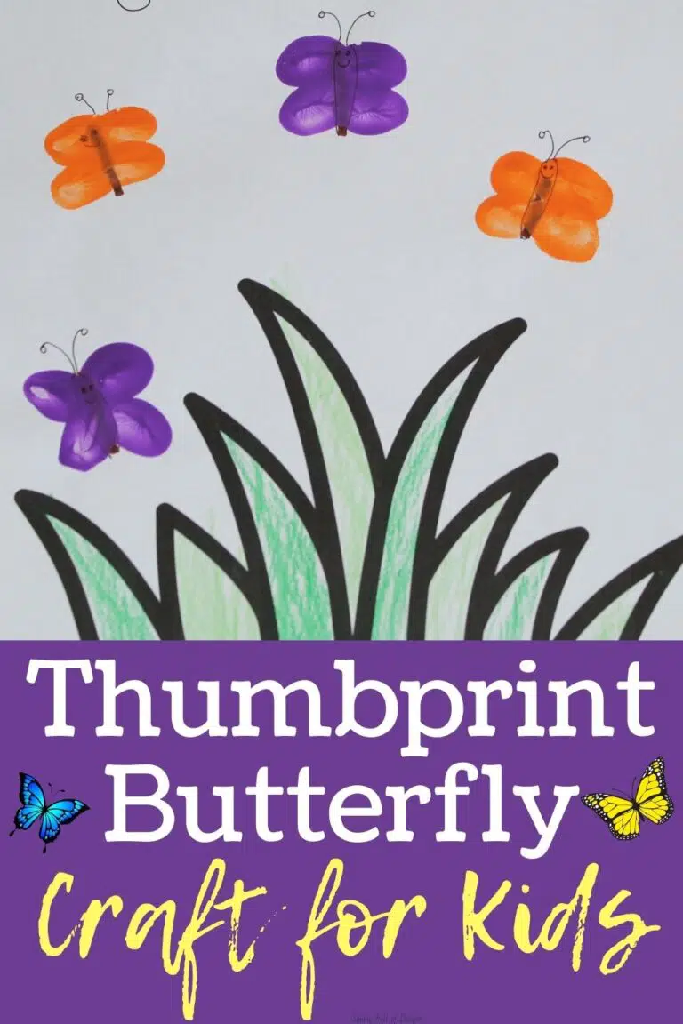 Easy Thumbprint Butterfly Craft for Kids