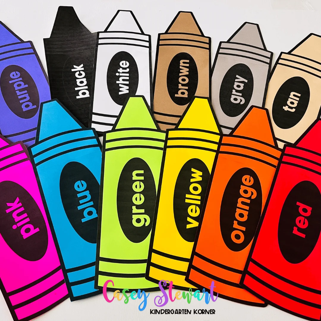 Jumbo Crayons Color Word Wall